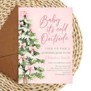 Einzigartige Baby-Party für Mädchen mit Bogen im W Einladung