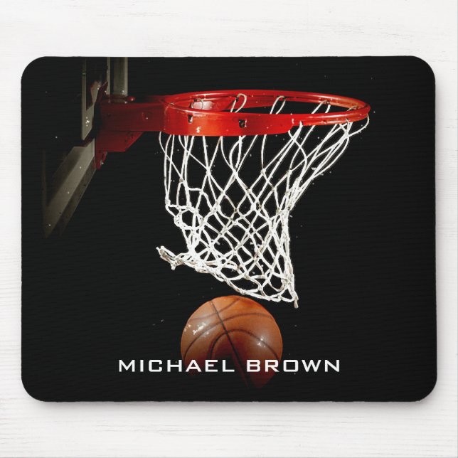Einzigartige Basketball-Artwork - Ihr Name ist ind Mousepad (Vorne)