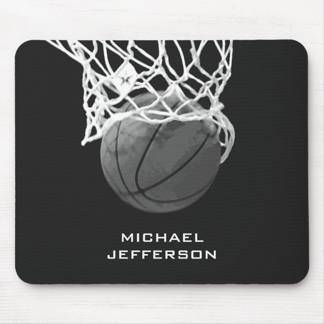 Einzigartige Basketball-Artwork - Ihr Name ist ind Mousepad (Vorne)