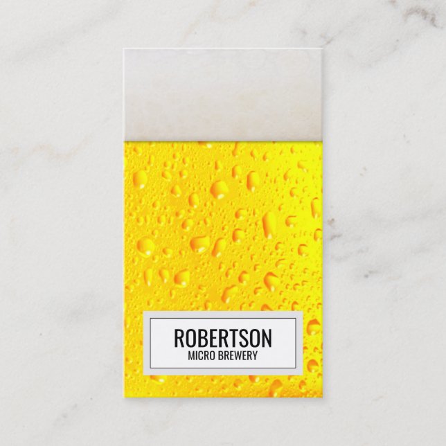 Einzigartige Bierbrauerei Visitenkarte (Vorderseite)