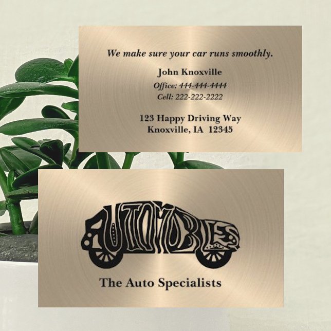 Einzigartige Black and Gold Auto Industry Business Visitenkarte (Von Creator hochgeladen)