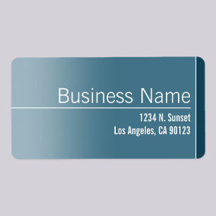 Einzigartige Blue & White Design Business Rücksend Adressaufkleber