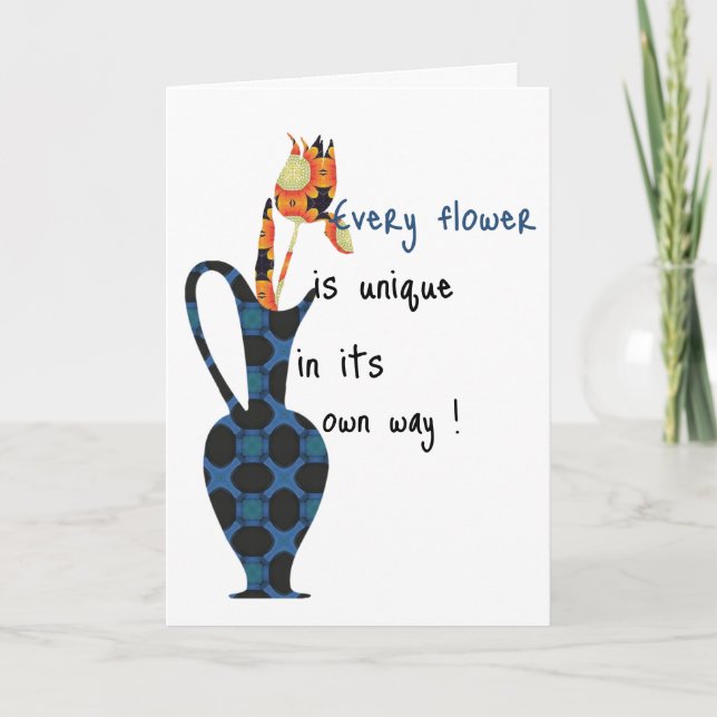 Einzigartige Blume Karte (Vorderseite)