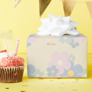 Einzigartige Blume Naturpastel Geschenkpapier