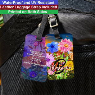 Einzigartige Blumen (Süßer Name Anfangsbuchstabe) Gepäckanhänger