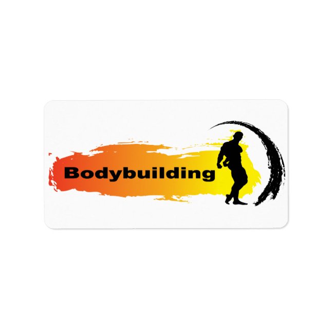 Einzigartige Bodybuilding Adressaufkleber (Vorne)