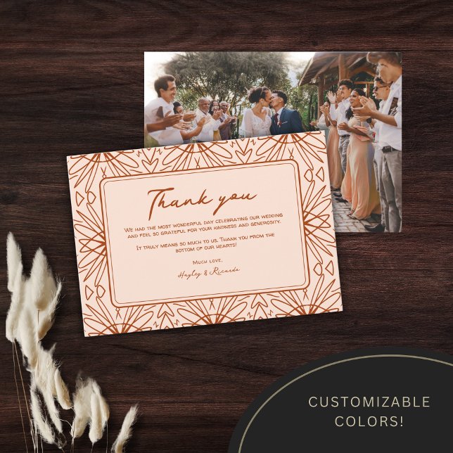 Einzigartige Bohemische Hochzeitskarte Dankeskarte (Von Creator hochgeladen)