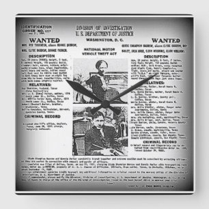 Einzigartige Bonnie- u. Clyde/wall Uhr