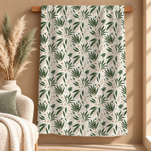 Einzigartige botanische Palmwedel-Sage-Decke Sherpadecke