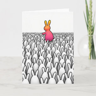 Einzigartige Bunny-Kunstkarte Karte