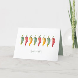 Einzigartige Chili-Paprikaschoten Bridesmaid-Karte Feiertagskarte