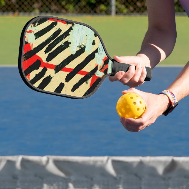 Einzigartige Coole Papierfarbe Pickleball Schläger (InSitu)
