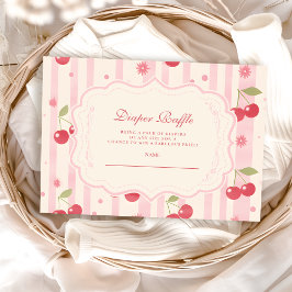 Einzigartige Coquette Cherry auf Top Baby Diapper Begleitkarte