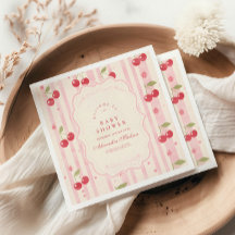 Einzigartige Coquette Cherry auf Top Baby Dusche