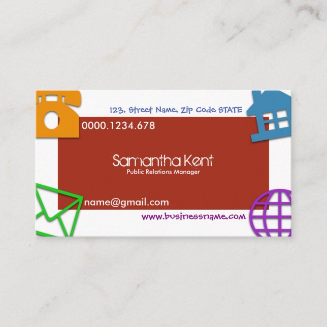 Einzigartige Crafty große künstlerische Ikone Visitenkarte (Vorderseite)