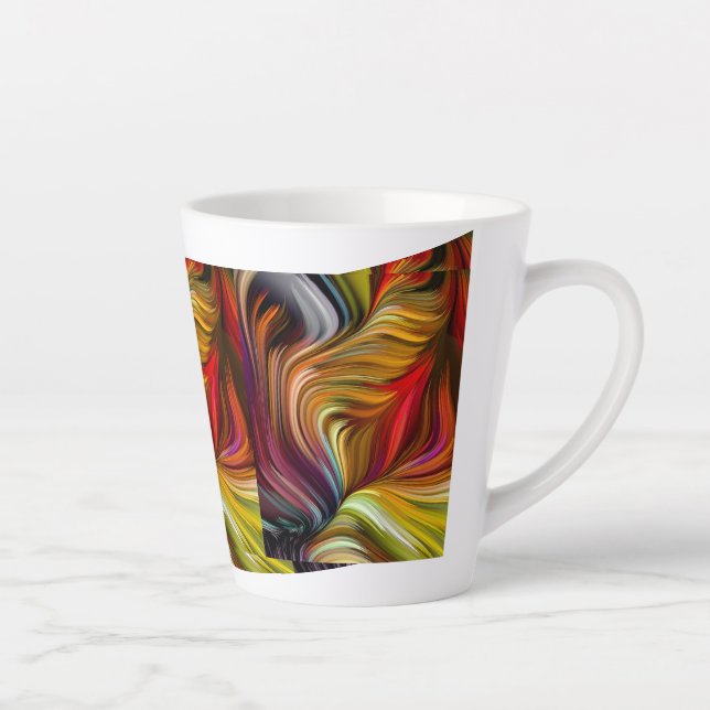 Einzigartige Designs für die Latte-Tasse | Anpassb Milchtasse (Rechts)
