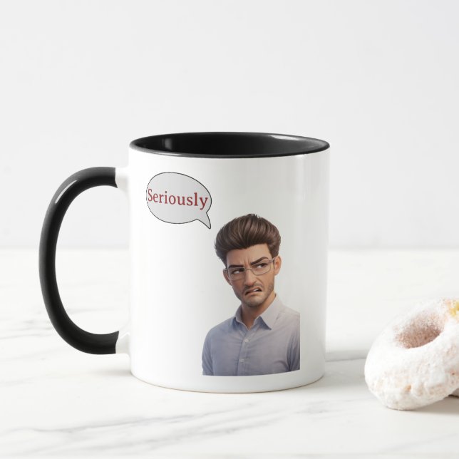 Einzigartige digitale Kunst Keramik-Tasse Tasse (Mit Donut)