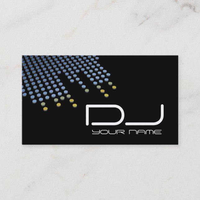 Einzigartige DJ Business Card Visitenkarte (Vorderseite)