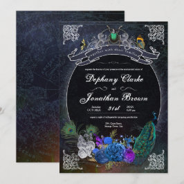 Einzigartige dunkle Fantasie Steampunk Peculiar Co Einladung