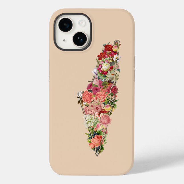 Einzigartige einfache Klassik Floral Palestine Kar Case-Mate iPhone Hülle (Rückseite)