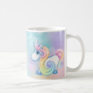 Einzigartige Einhorn-Pastell-Wolke Kaffeetasse