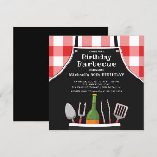 Einzigartige Einladung zum Geburtstag-Barbecue