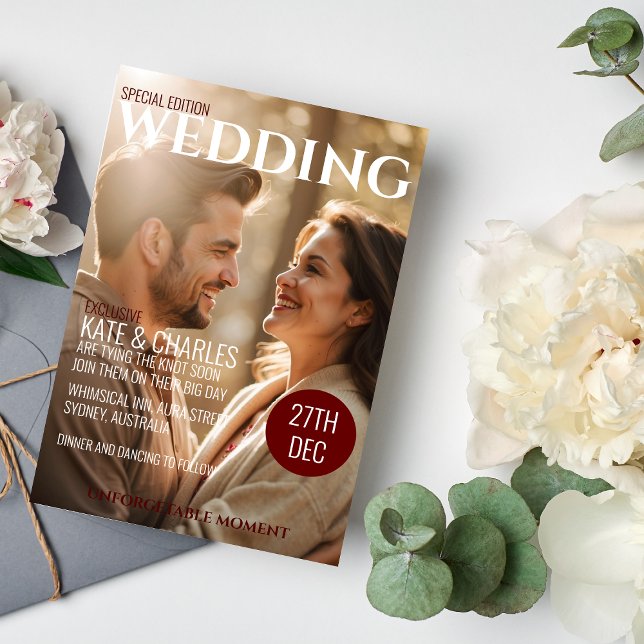 Einzigartige Einladung zum Hochzeitsfeiern im Stil (Von Creator hochgeladen)