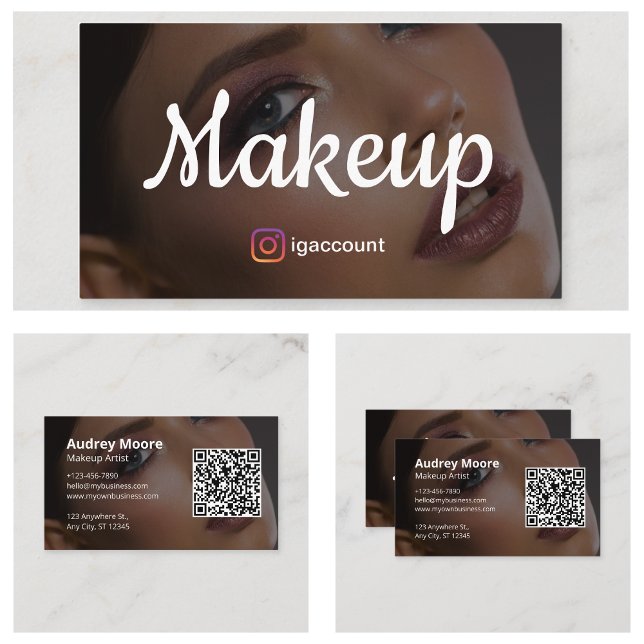 Einzigartige Elegant Trendy Makeup Artist Visitenkarte (Unique Elegant Trendy Makeup Artist Business Card
)