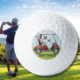 Einzigartige elegante benutzerdefinierte rote Karr Golfball