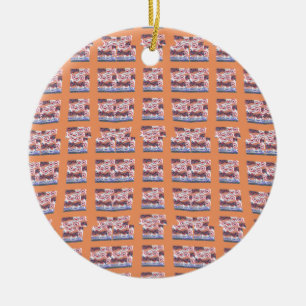 Einzigartige elegante herzmusterte Kunstwerke für Keramik Ornament
