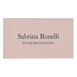 Einzigartige Elegante Schlichte, einfache Rose Gol Namenschild