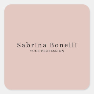 Einzigartige Elegante Schlichte, einfache Rose Gol Quadratischer Aufkleber