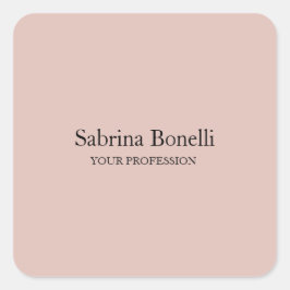 Einzigartige Elegante Schlichte, einfache Rose Gol Quadratischer Aufkleber