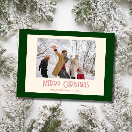 Einzigartige elegante Weihnachtskarte mit Familien Feiertagskarte