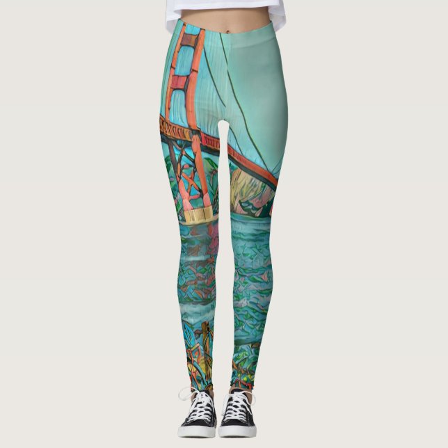 Einzigartige Fahrradgeschenke Leggings (Vorderseite)
