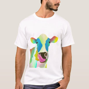 Einzigartige farbenfrohe Kuh T-Shirt