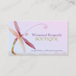 Einzigartige, farbenfrohe Libellen-Mode Visitenkarte