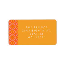 Einzigartige farbige gelbe geometrische Rücksendea