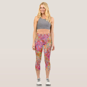 Einzigartige Farbige Kunst Pinselstriche Flecken A Capri Leggings