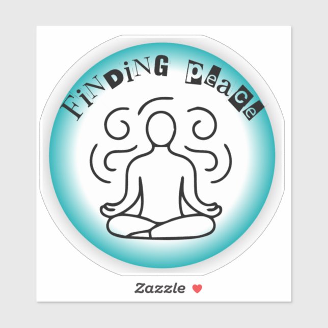 Einzigartige Finding Peace Kunst Designs - Viel Sp Aufkleber (Blatt)