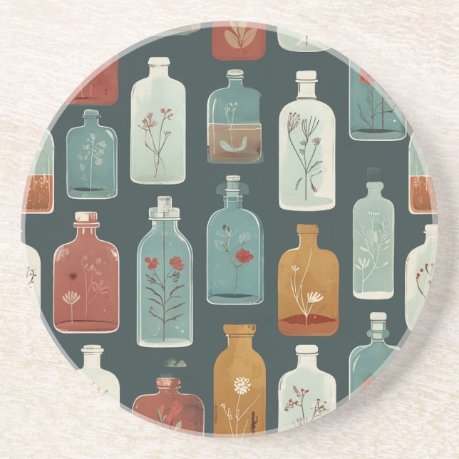 einzigartige Flaschenkunst Getränkeuntersetzer (Vorne)