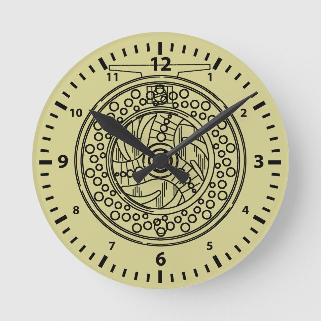 Einzigartige Fliegenfischerei Angelwand Runde Wanduhr (Vorderseite)