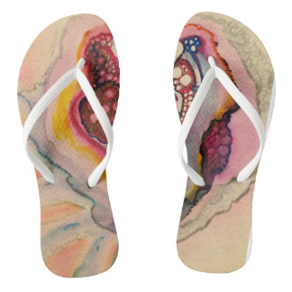 Einzigartige Flip Flops mit abstrakter Kunst