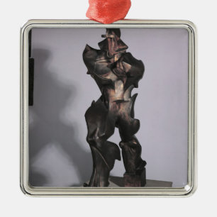 Einzigartige Formen der Kontinuität in Space, 1913 Silbernes Ornament