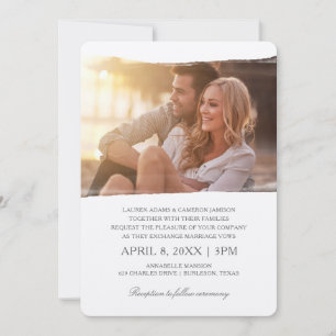 Einzigartige Foto-Hochzeitseinladungen Aquarell Einladung