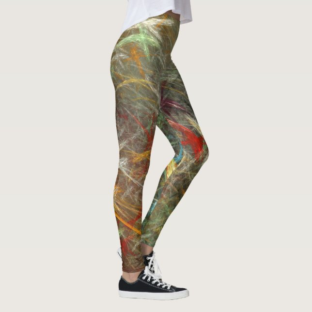 Einzigartige Fraktal Artwork-Leggings Leggings (Rechts)
