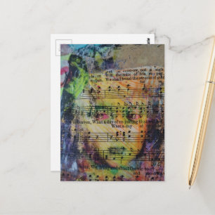 Einzigartige, freudige Person Mixed Media Collage Postkarte