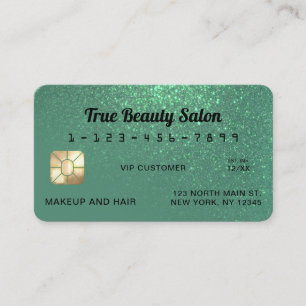 Einzigartige Funkelnd Mermaid Aquamarin Glitzer Kr Visitenkarte