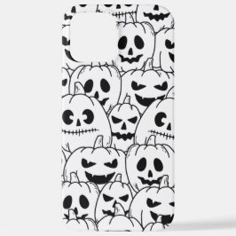 Einzigartige Funny Pumpkins Faces Sketch Halloween iPhone 12 Pro Max Hülle