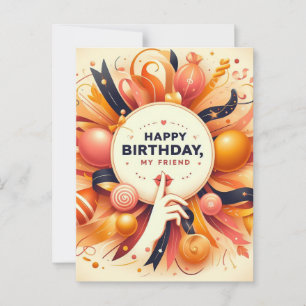 Einzigartige Geburtstagskarte Postkarte